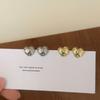 Pendientes de plata S925 con forma de aguja, pequeños, estilo frío, creativos, plisados, con forma de amor, ligeros, elegantes, de Corea del Sur, sencillos, para mujer