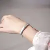 Nuevo Pulsera de Espalda de Locha Estilo Antiguo 2025 para Mujer, Anillo Sencillo Antiguo de Boca Cerrada Pulsera de Herencia, Pulsera Mate Estilo Joven