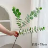 Planta Verde de Simulación Hojas de Eucalipto de 3 Puntas Decoración del Hogar Arreglo Floral Adornos Flor Artificial Verde Accesorios para Fotografía