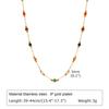 Cadena de clavícula dorada con diseño de nicho de estilo europeo y americano, joyería de cadena de clavícula, collar de piedra natural para mujer que no se desvanece
