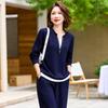 Blusas de Otoño, Primavera e Invierno para Mamá, Conjuntos de Dos Piezas a la Moda, Nuevos Conjuntos Deportivos Casuales de Primavera y Otoño para Mujeres de Mediana Edad