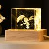 Luz de Noche Personalizada de Cristal para Regalo de Nuevo Producto Transfronterizo Lámpara de Mesita de Noche Decoración de Mesa Regalo Navideño para Mamá y Maestra