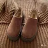 Zapatos Birkenstock de suela gruesa con plataforma, forro de felpa, totalmente cerrados, para mujer, nuevo estilo 2026, botas de nieve de invierno, mocasines, zapatos de algodón