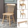 Silla de comedor de madera maciza nórdica moderna con respaldo sencillo, escritorio de computadora, silla de esquina de troncos, silla Windsor, silla de comedor para el hogar