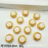 Anel Face de Zircônia Multicolor com Studs de Diamante Redondos Oito Furos Pulseira de Contas Feita à Mão DIY Colar Espaçador de Telefone Acessório Contas Céu Estrelado