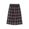 Pantalones Casuales Rectos de Lana a Cuadros Estilo Coreano para Niñas 2024 Otoño Nuevo Estilo Moda Versátil de Pierna Ancha para Niños Bebé