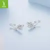 Brincos de Prata S925 Estrela Yinziyun Originais Simples Clássicos Estilo para o Dia a Dia Brincos de Estrela de Cobre Banhado a Platina