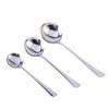 Cuchara Redonda Grande de Acero Inoxidable Espesor Redondo Cuchara Cucharilla Restaurante Hogar Venta al por Mayor Cuchara para Condimentos Cuchara para Arroz Cantina