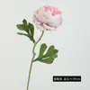 Flor de peônia artificial única para decoração de sala de estar e mesa de jantar em casa, arranjo de cena para eventos de negócios, flor de peônia artificial