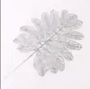 Venda Direta de Fábrica de Folhas Douradas com Glitter de Natal, Decorações Festivas, Folhas Artificiais, Plantas Simuladas, Galhos com Glitter, Suprimentos para Melhorar a Atmosfera