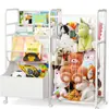 Rack de Pelúcia Infantil Hot-Selling Transfronteiriço Rack de Armazenamento de Brinquedos Infantis Carrinho de Gavetas Multicamadas Rack de Armazenamento com Rodas