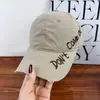 Boné de Baseball Riscado Estilo Coreano com Top Macio Lavado para Mulheres, Nova Moda Primavera e Outono, Rosa Afina-Rosto Tendência Personalizada Chapéu Bico de Pato