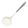 Espátula de Silicona y Cuchara para Sopa de Dos Colores Gris-Blanco de Grado Alimenticio para el Hogar, Resistencia a Altas Temperaturas, No Daña la Olla, Espátula de Cocina, Cuchara para Arroz, Colador al por Mayor