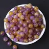 Cuentas redondas de ágata calcedonia natural de 6mm 8mm 10mm 12mm, cuentas sueltas para pulseras DIY hechas a mano, artesanías culturales y accesorios con cuentas