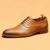 [vip para] som de chocalho sapatos de couro ocos quentes masculinos negócios formais couro macio respirável sapatos casuais