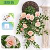 Planta Colgante Artificial de Enredadera de Rosas Decoración de Pared de Flores de Moda Espacio para Fotos en Pared Colgante de Pared Exhibición de Ventana Planta Verde Enredadera de Flores Artificiales