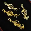 Llavero de Metal Personalizado Gato de la Suerte Estéreo 3D, Llavero Pequeño con Forma de Dinosaurio, Regalo de Promoción de Marca, Llavero de Exportación