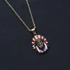 Colar Tribo Retro Egípcia Tridimensional Pingente de Cabeça de Chefe Índio Colorido Personalidade Hip Hop Europeu e Americano Joias