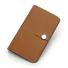 Moda europea y americana primera capa piel de vaca patrón lichi billetera billetera platino para mujer clutch largo bolso porta pasaporte de cuero