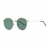 Óculos de Sol Liu Renna Mesmo Estilo Feminino 2025 Novos Vintage Redondos High-end Rosto Pequeno Metal Armação Pequena Óculos de Sol