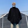 Cárdigan de punto con cuello alto y botones de una fila para otoño e invierno, estilo coreano para hombre, moderno, de alta calidad, abrigo suéter de felpa de ciervo