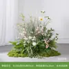 Arte Floral de Três Caracteres, Combinação de Paisagismo com Planta Verde Artificial, Decoração de Paisagem com Flores Artificiais, Vitrine de Arte Floral, Decoração de Pátio