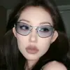 Gafas de Sol Metálicas Ojo de Gato Americanas Estilo Y2K Milenio Retro Moda Old Money Gafas con Sentido Avanzado