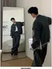 Direto da Fábrica Estilo Japonês Masculino Retrô Gola Redonda Falso Duas Peças Cardigã Outono/Inverno Solto Casual Tricô Toque de Luxo