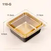 Caja desechable de rejilla para cortar fruta, plato de fruta fresca con tapa, caja transparente sellada antiempañamiento para pescar fruta, bandeja de fruta PET negra