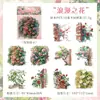 Pacote de Adesivos para Pets Zabc Série Jardim Secreto Materiais de Decoração para Diário de Plantas e Flores 10 Folhas 6 Designs