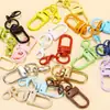 Cierre de Puerta Giratorio en Forma de U de Colores Pintado Broche de Langosta Accesorios para Joyería DIY Colgante para Llavero Hebilla para Colgar Bolsas Muñecas
