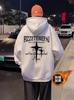 Sudadera para Hombre Otoño e Invierno 2024 Nueva Americana High Street Suelta Moda de Marca para Niños Estampada Pesada con Capucha Chaqueta Polar