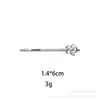 Pasador con Diamante de Circonita, Accesorio de Cabello de Alta Gama, Pinza para Flequillo Lateral, Pasador de Moda para Mujer, Pasador Tachonado con Circonita