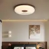 Nova Luminária de Teto para Quarto Retrô Criativa para Sala de Estar Estudo de Nogueira Preta Retrô Luminária de Teto de Alta Qualidade