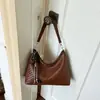 Bolsa Pequeña Cuadrada Tejida Casual Estilo Coreano Nuevo Verano 2026, Bolso de Hombro Color Sólido, Bolso Único para el Trabajo Debajo del Brazo