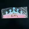 Sombreros de papel plegables para cumpleaños al por mayor, empaquetados individualmente, estilo corona moderno para celebraciones de cumpleaños, sombreros ajustables para disfraces festivos
