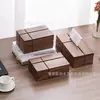 Caja de pañuelos de escritorio de nogal vintage caja de almacenamiento separada hotel caja de almacenamiento de papel suelto caja de pañuelos de madera maciza para el hogar