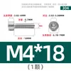 Tornillos de Acero Inoxidable 304 Gb70.1 Cabeza Cilíndrica Hexagonal Sin Nervaduras Cabeza Cóncava Tornillos Cóncavos Ligeros M2M3M4