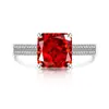 Transmissão ao Vivo Venda Quente Cor Vibrante Pedra Preciosa Corte Flor de Gelo Cravejado Diamante de Alto Carbono Anel Moda Clássica Transfronteiriça Europeia e Americana Dropshipping