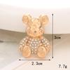 Nuevos zapatos de aleación con incrustaciones de diamantes con agujero de oso, accesorios de joyería, lindo oso de perla, carcasa para teléfono móvil, palo de belleza, decoración de diamantes, lote