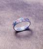 Anillo de Plata de Ley S999 Mariposa de Seda para Pie de Mujer Apertura Vacía Pura Ajustable Retro Pintado Sentido de Alta Gama Personalidad Anillo Ancho