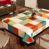 Mantel Impermeable y Resistente al Aceite, Tacto de Lujo Ligero y de Gama Alta, Mantel Rectangular de PVC Estilo Dopamina Ins