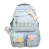 Mochila Escolar Estudante do Ensino Fundamental Feminina Bonita Mochila de Classe Grande Capacidade Mochila Bolsa de Ombro Portátil Feminina Bolsa Transversal Estudante