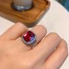 Joias Zhuang Shengsheng Novo Anel Europeu e Americano Feminino Tesouro Colorido Simulado Anel Estilo Retrô Brilha com Diamante Feminino 10*12
