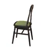 Silla de Comedor de Madera Maciza 2025 Nueva Negra Retro Silla de Respaldo Francés Taburete Crema Estilo Mid-Century Silla de Mesa de Comedor Hogar