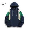 Sudadera con capucha para hombre Otoño Nuevo alta calidad Pareja Bloque de color Recto Bolsillo Abrigo Ropa de moda para hombre y mujer
