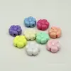 Novas Contas Coloridas de Cor Sólida Flor de Creme Flor de Ameixa Contas com Furo Reto Acessórios para Corrente de Celular Chaveiro DIY