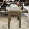 Taburete para Sala de Estar, Plástico, para el Hogar, Engrosado, Resistente, Antideslizante, Apilable, Taburete Alto Sencillo para Mesa de Comedor