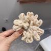 Elástico de cabelo plissado de pelúcia para cólon grande, alta elasticidade, cabeça de bola, rabo de cavalo, corda de cabelo, moda coreana, touca de toalha, adorno de cabeça