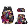 Nuevo Conjunto de Mochila Cubo Salvaje Combinación Dibujos Animados Poliéster Capa Única Estuche para Bolígrafos Bolso de Hombro Mochila Fabricante Venta al por Mayor Caliente